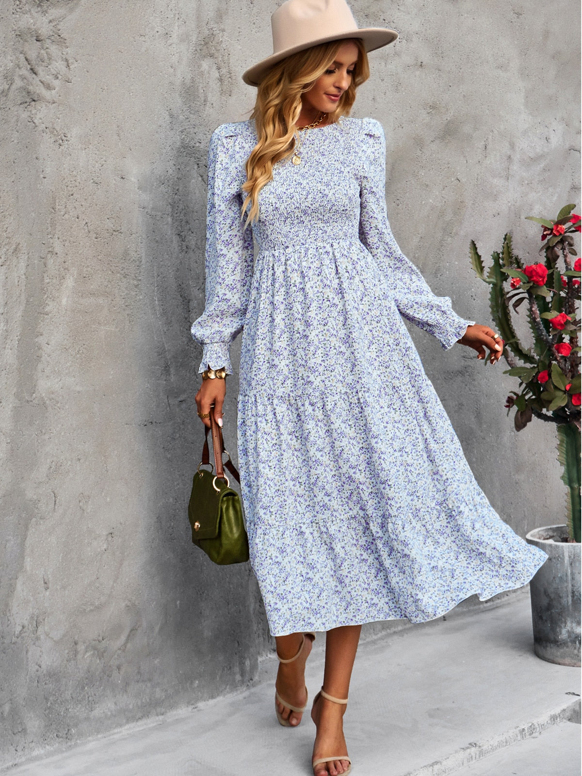 Amy Fashion - Casual Floral Printed Dresses