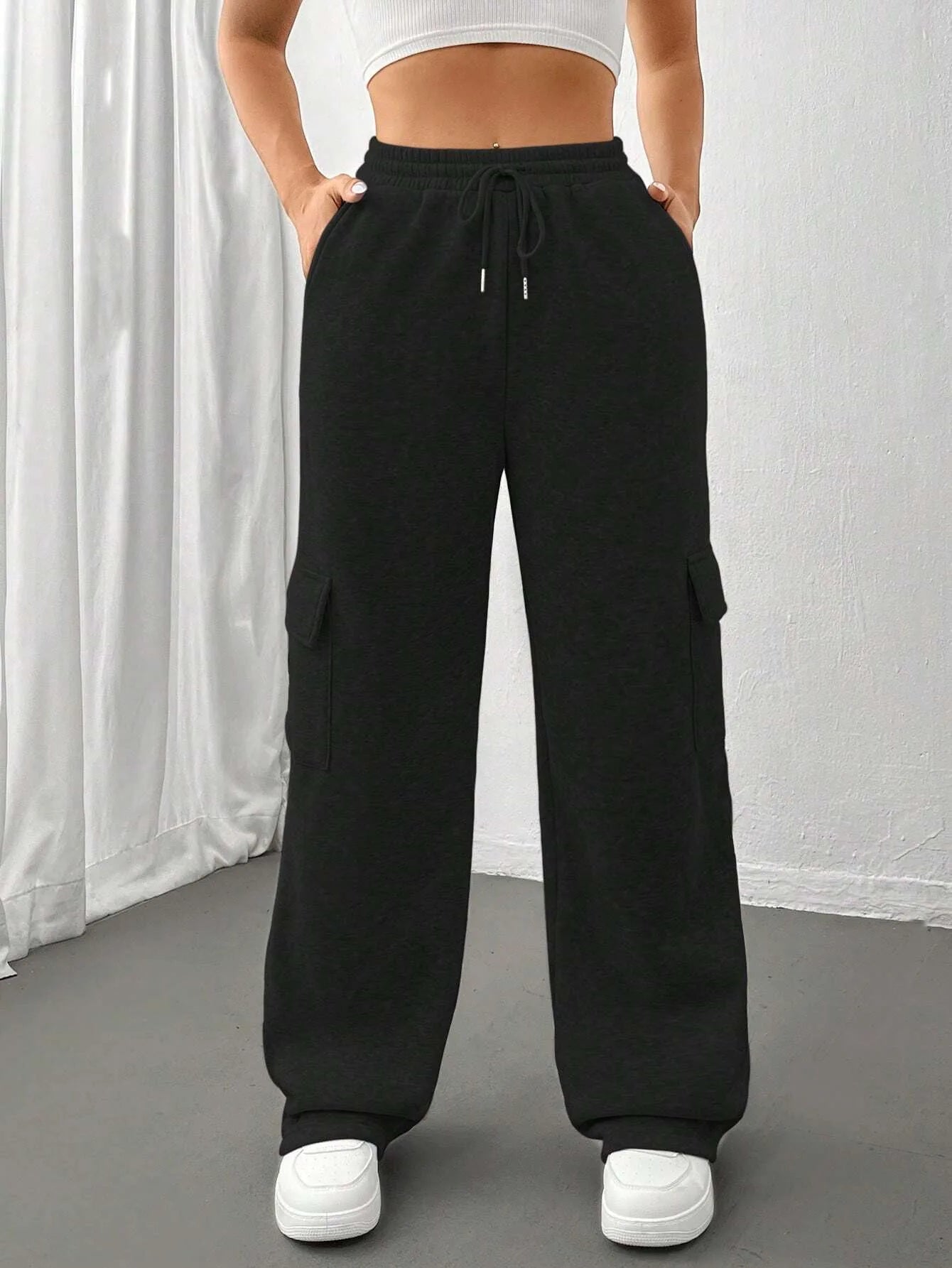 Autumn Winter Fashionable Side Pocket Versatile Sports Pants