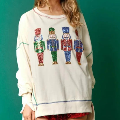 Korean Sequins Thickened Christmas Hoodie