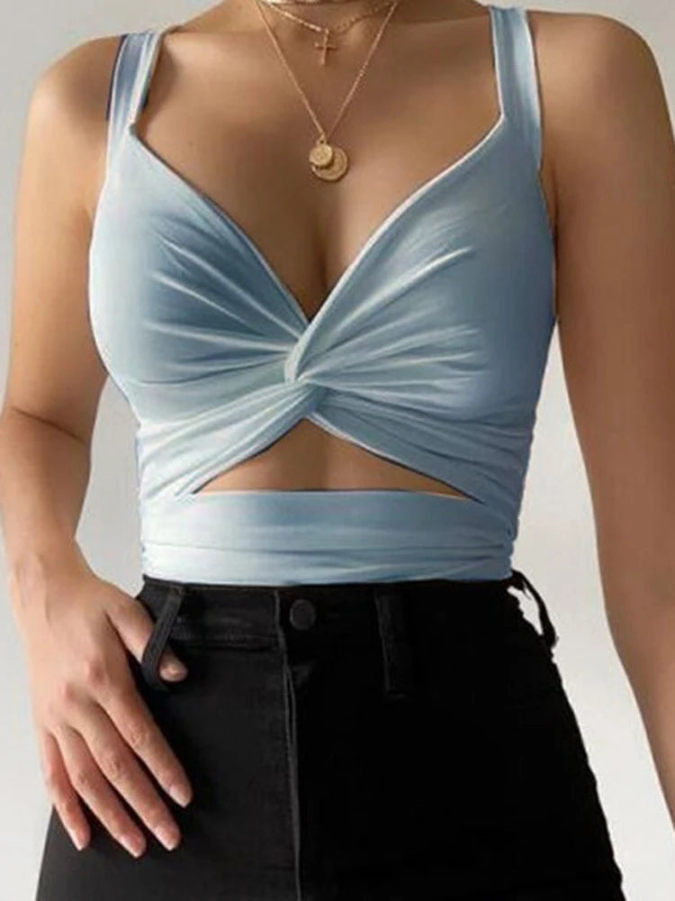 AMY - Sleeveless Sexy Short Vest Tube Crop Top