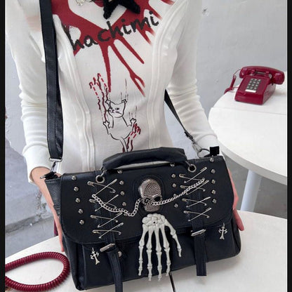 Punk Y2K Chain Harajuku Rivet Gothic Bag Lolita Shoulder Skull One