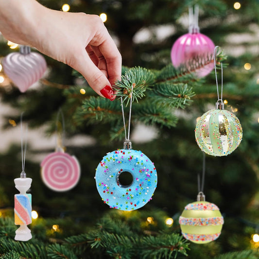 48-Pack Shatterproof Macaron Christmas Balls Ornaments Set