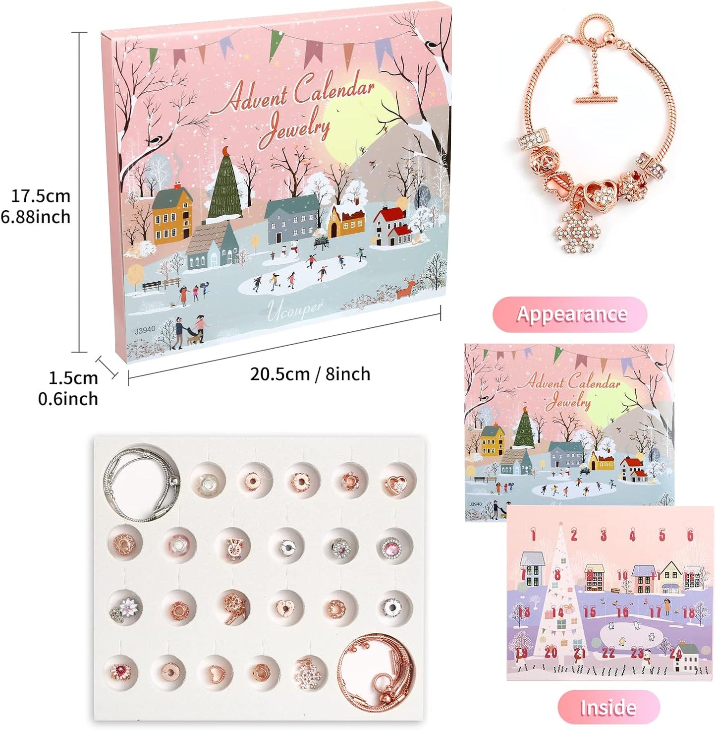 Naler Advent Calendar 2024 - DIY Jewelry Beads Kit for Women