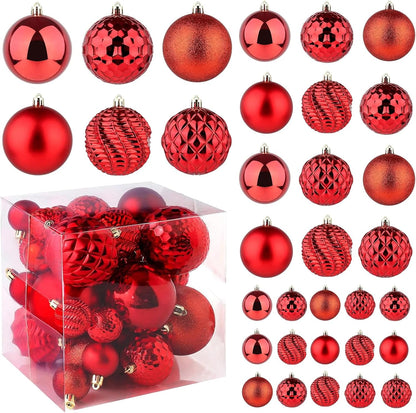 36 Shatterproof Christmas Ball Ornaments for Xmas Tree and Home Decor