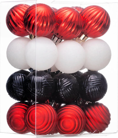 Shatterproof White Christmas Ball Ornament Set - 24ct