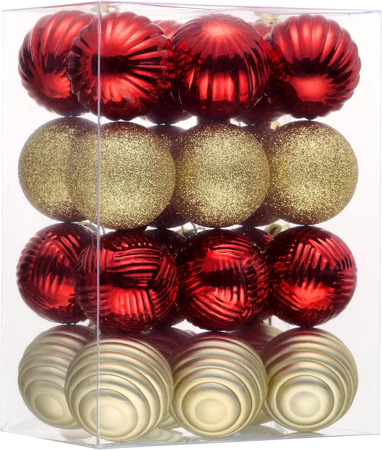 Shatterproof White Christmas Ball Ornament Set - 24ct