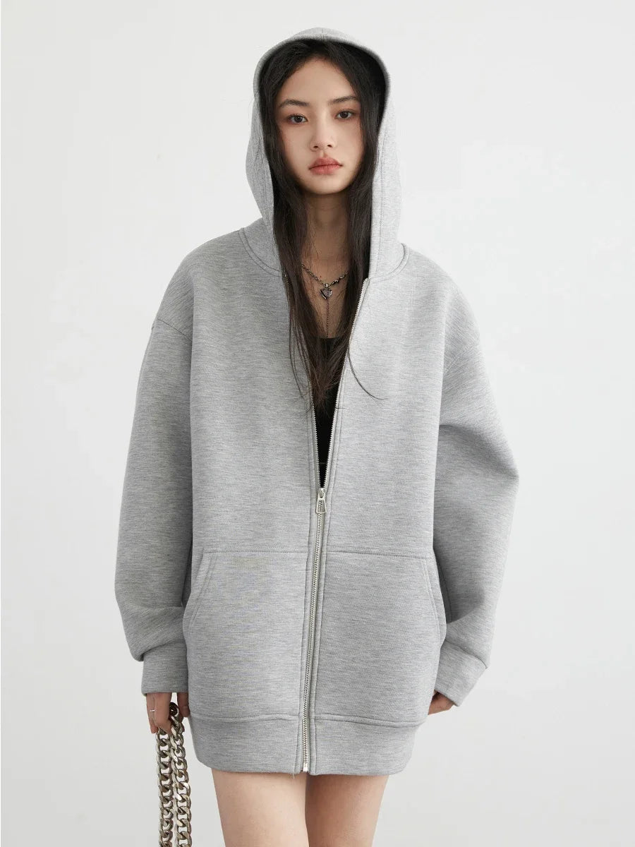 Solid Loose Casual New Trendy Comfortable Stylish Chic Hoodies