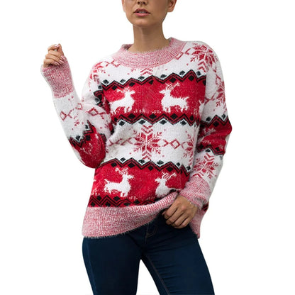 Casual Christmas Sweater for Couples - Loose Knitwear Warm Thicken Matching