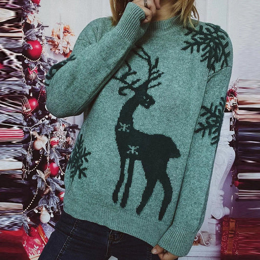 Soft Knitted Christmas Sweater - Warm Casual Pullover