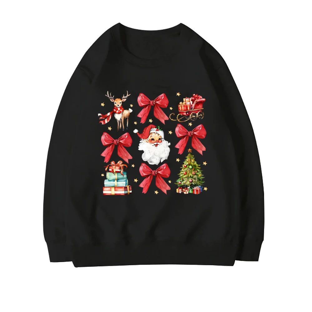 Coquette Christmas Santa Sweatshirt - Holiday Hoodie