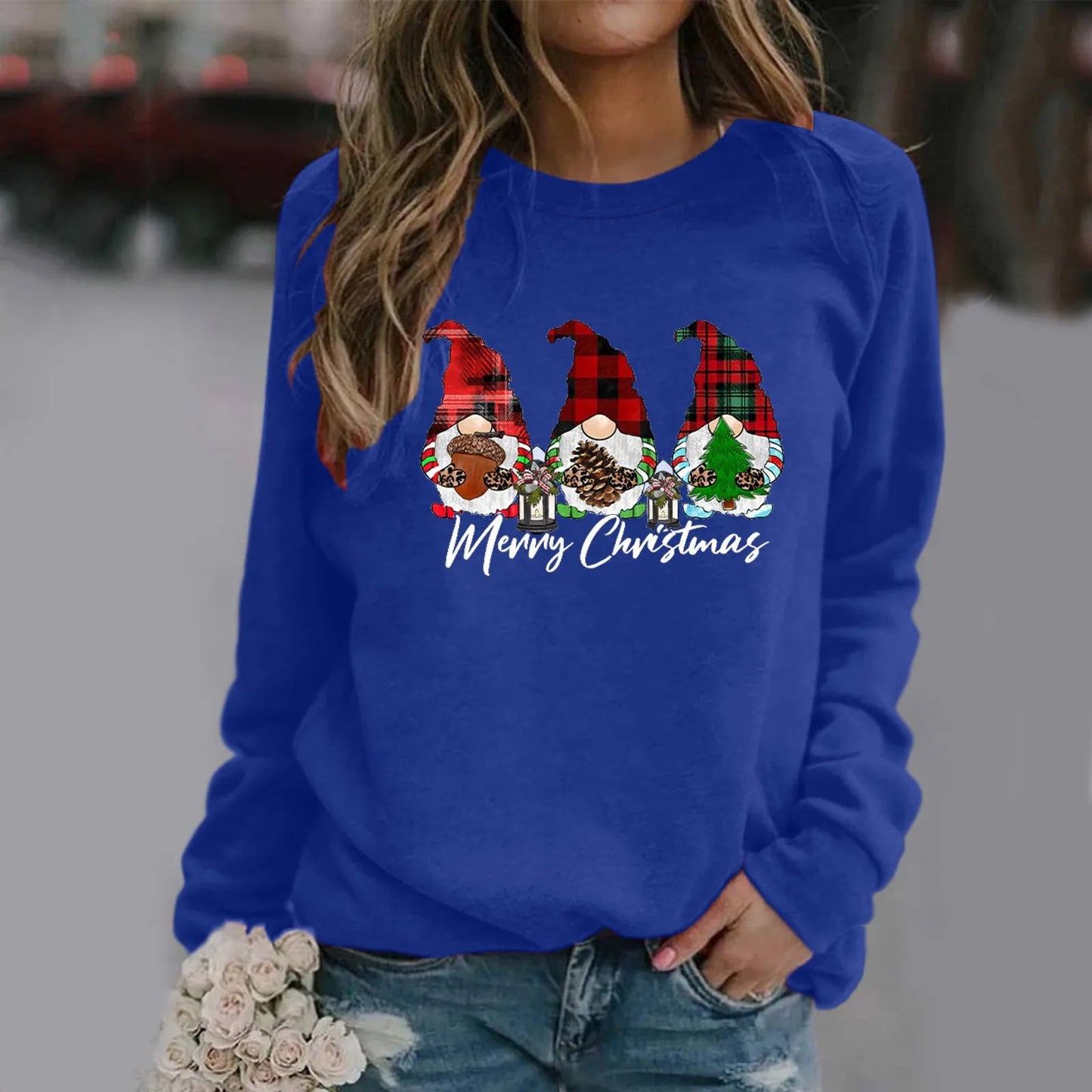 Dwarf Letter Print Casual Y2K Long Sleeve Christmas Hoodie