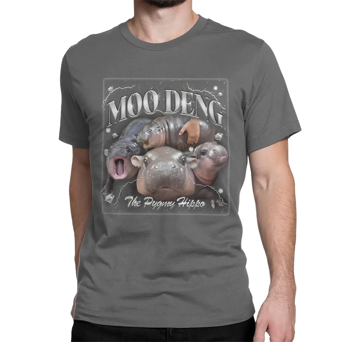 Gift Idea Famous Baby Hippo Pure Cotton Leisure Short Sleeve Men Women T-Shirt Moo Deng