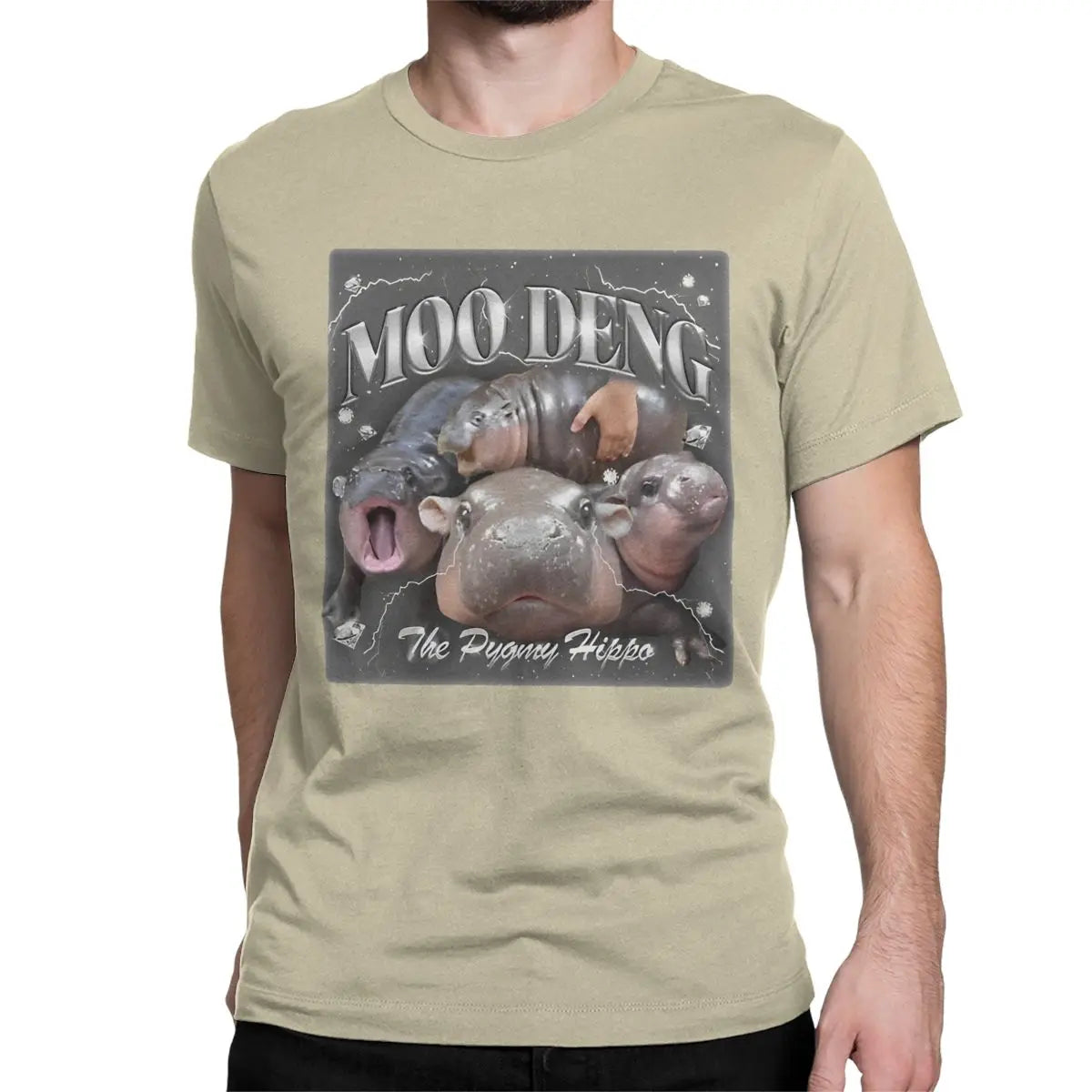 Gift Idea Famous Baby Hippo Pure Cotton Leisure Short Sleeve Men Women T-Shirt Moo Deng