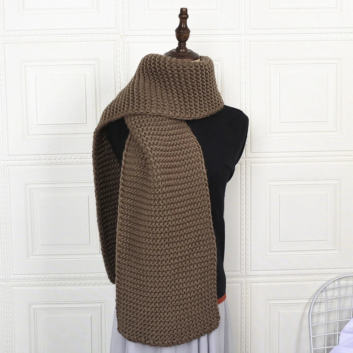 Luxury Plaid Cashmere Long Bandana Pashmina Scarf for Women