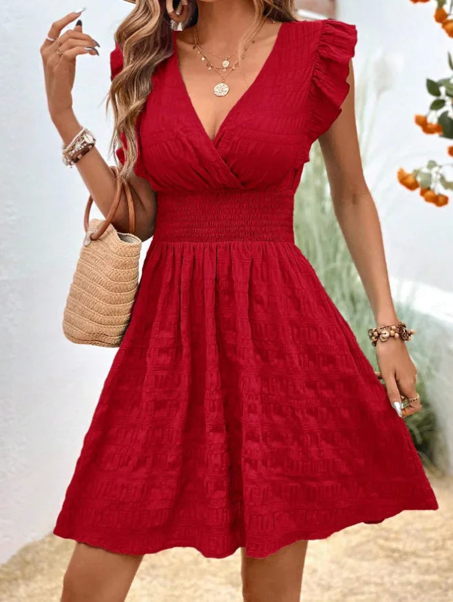 Elegant Sleeveless Holiday Beach Party Dress