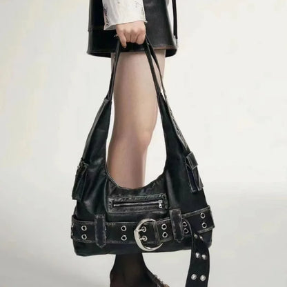 Gothic Tote Vintage Trend Black Punk Bag Y2k Aesthetic