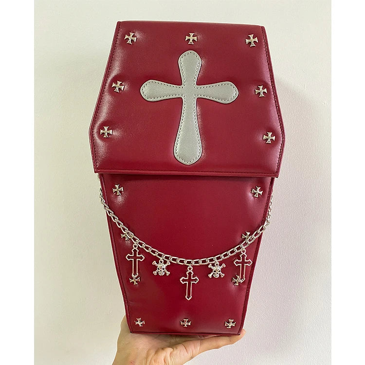 Vampire Gothic Coffin Crossbody Shape Lolita Bag School Punk Halloween