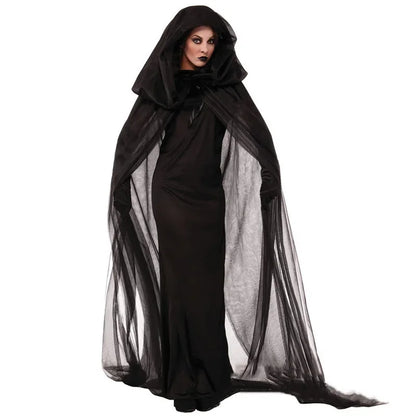 Costume Day Black of Bride Vampire Dead Witch Uniform Ghost Long The