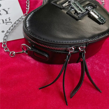 PU Heart Harajuku Leather Grunge Gothic Street Y2k Bag High Aesthetic