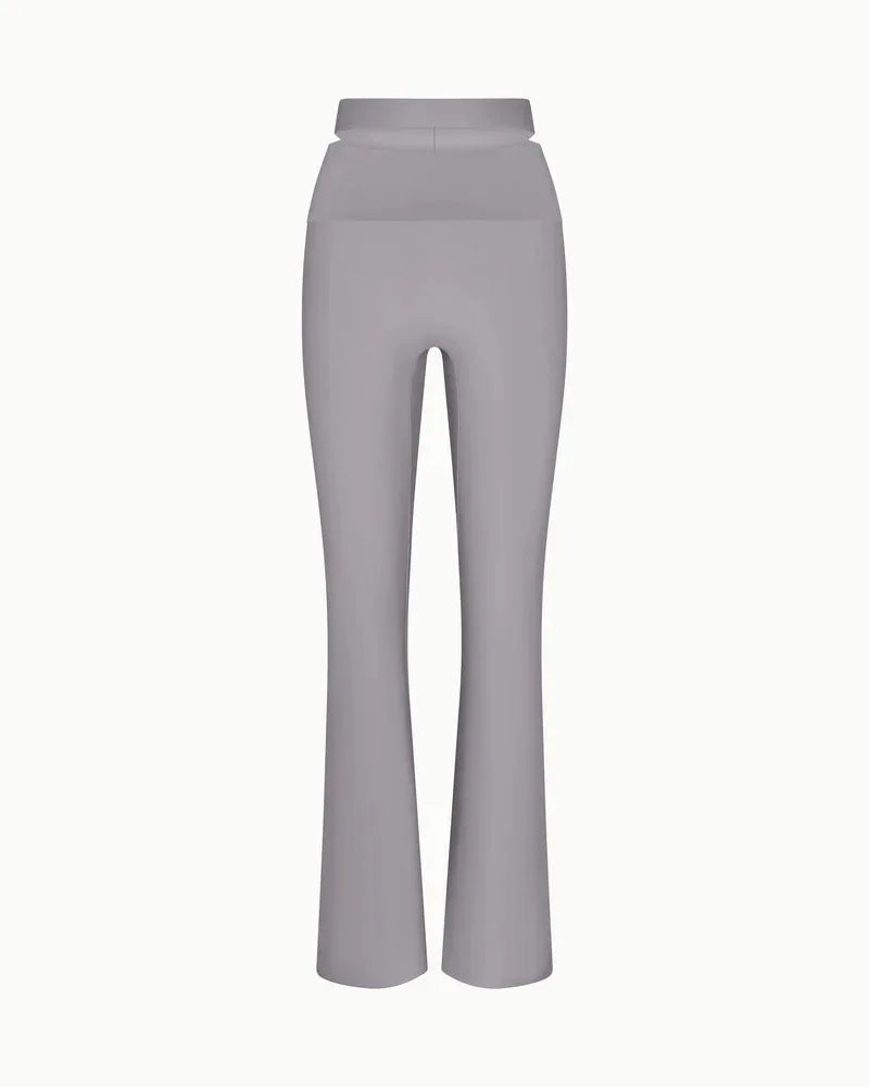 Sleek Stretch Cutout Foldover Trouser