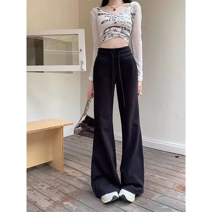 Thicked High Waist Fashion Y2k Casual Wide Leg Pants