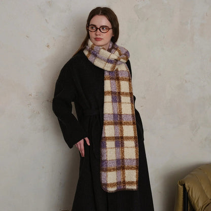 Scottish Woolen Plaid Scarf for Women - Autumn/Winter Shawl