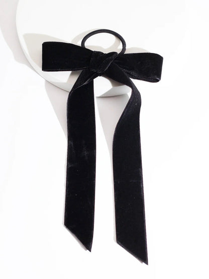 Velvet Bow Knot Ribbon Elastic Christmas Hair Accessory