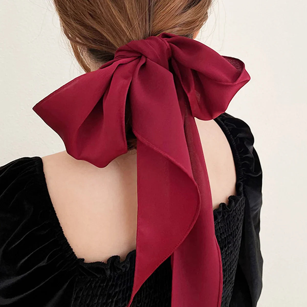 Silk Fashion Headband Neck Scarf Christmas Hair Accessory