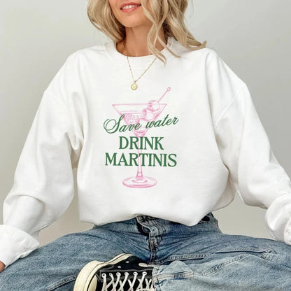 Martini Save Water Dirty Cocktail Funny Tini Time Christmas Hoodie