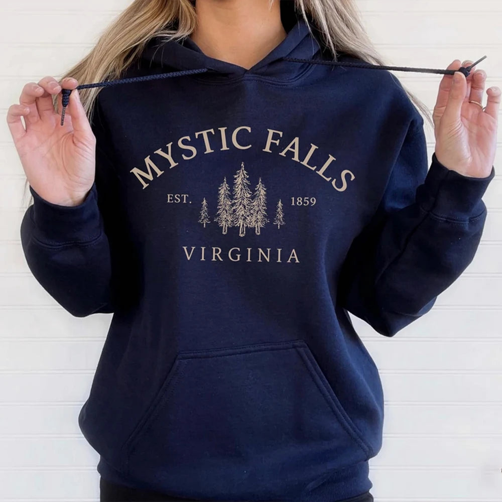 Mystic Falls Salvatores Vampire Fan Unisex Long Sleeve Christmas Hoodie