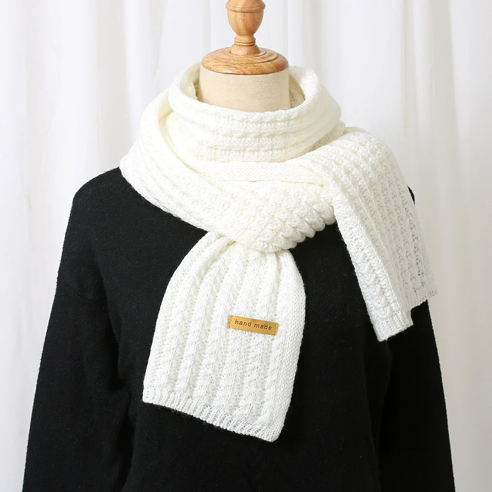 Thick Knitted Cashmere Lady Korean Style Winter Scarf