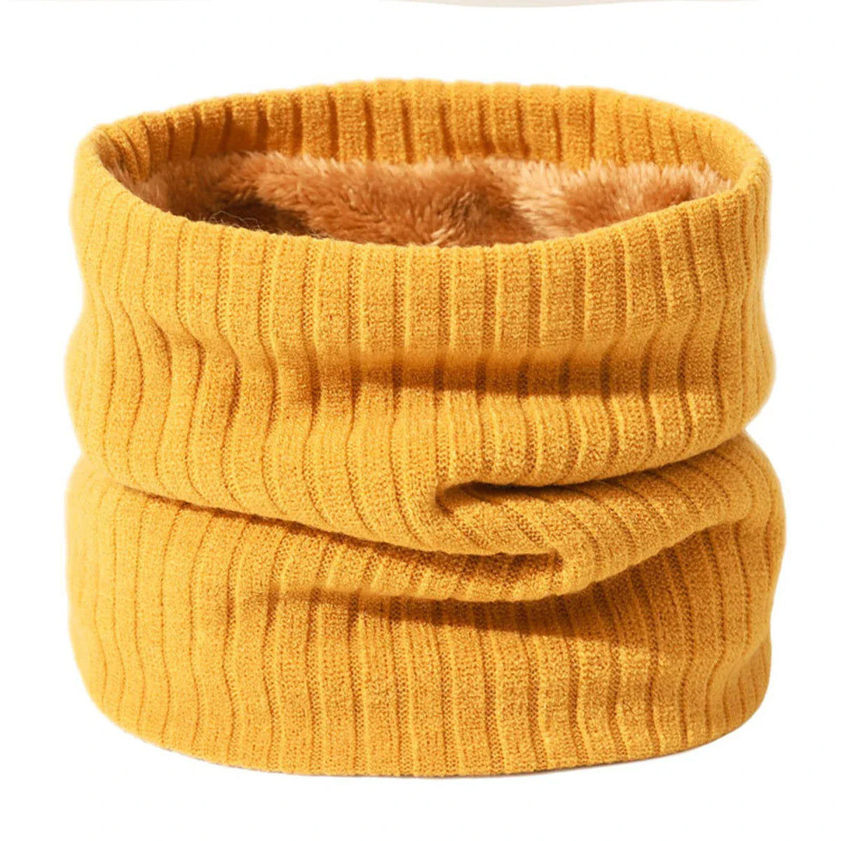 Cashmere Knit Ring Wool Neck Warmer Scarf for Women