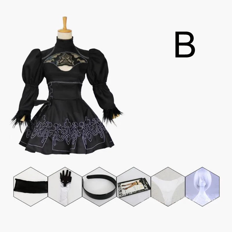 2B Costume Automata Nier Halloween Anime Women Yorha Fancy Party Cosplay