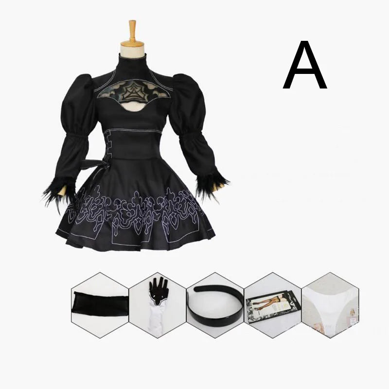 2B Costume Automata Nier Halloween Anime Women Yorha Fancy Party Cosplay