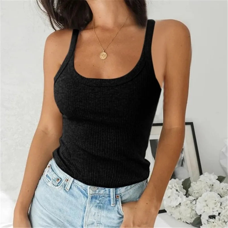 O Neck Summer Basic Ribbed Black Off Shoulder Casual Crop Top