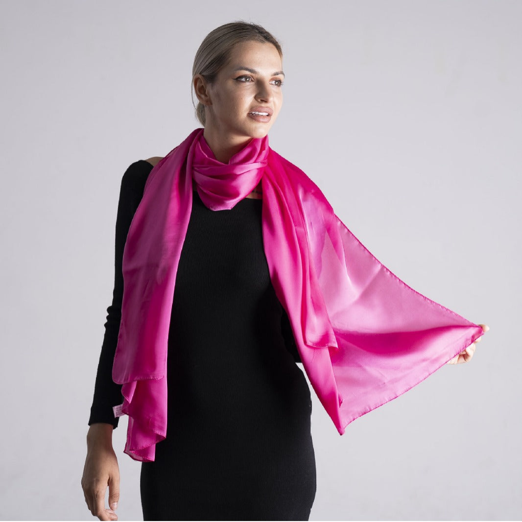 Minimalist Sun Protection Silk Summer Ice Silk Solid High-End Elegant Scarf