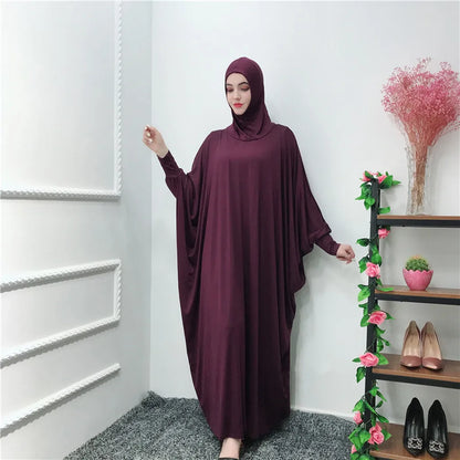 Ramadan Muslim Prayer Hijab Garment Fashion Hooded Abaya Full Cover Long Sleeve Islam Dubai Modest Robe Dress