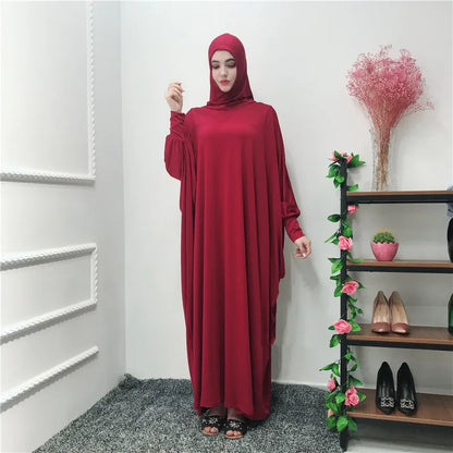 Ramadan Muslim Prayer Hijab Garment Fashion Hooded Abaya Full Cover Long Sleeve Islam Dubai Modest Robe Dress