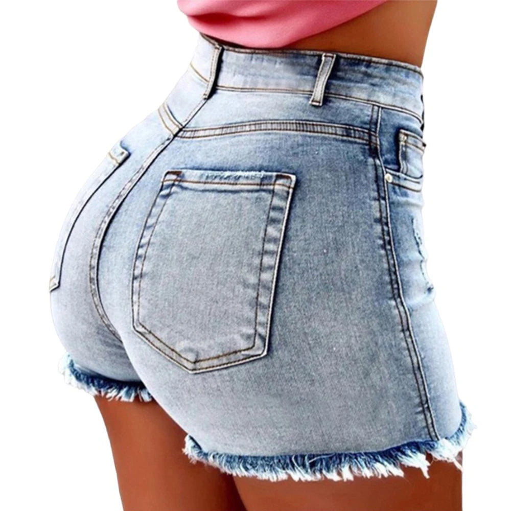 Plus Summer Sexy Fashion Casual Hot Denim Tassels Short