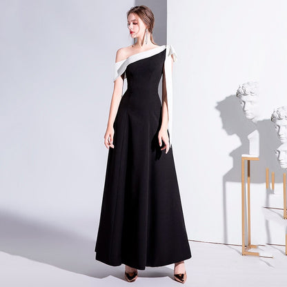 Amy Fashion - One-Shoulder Sexy Floor-Length Evening Dress