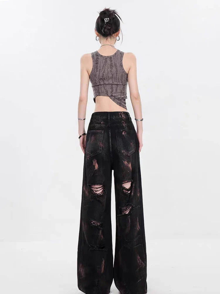 Graffiti Pants Ripped Halloween Baggy