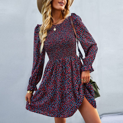 Amy Fashion - O-Neck Long Sleeve All Match A Line Dresses