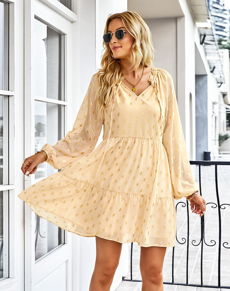 Amy Fashion - Retro Spring Autumn Boho Chiffon Holiday Dresses