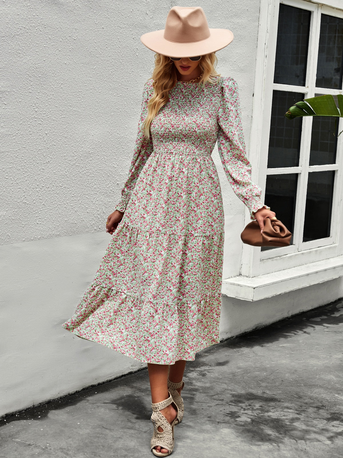 Amy Fashion - Casual Floral Printed Dresses