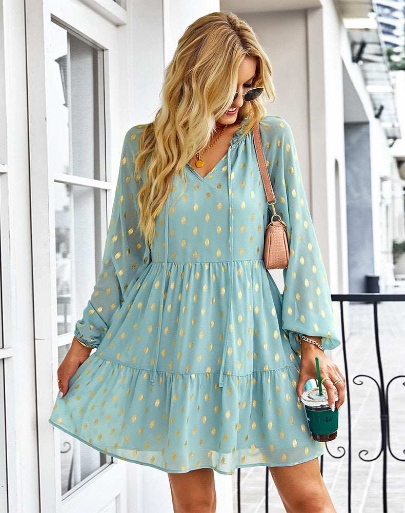 Amy Fashion - Retro Spring Autumn Boho Chiffon Holiday Dresses