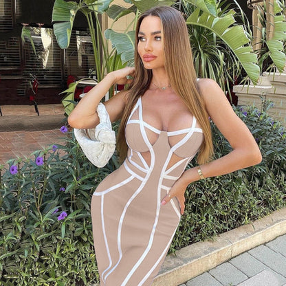 Amy Fashion - Sexy Spaghetti Strap Bandages Dress