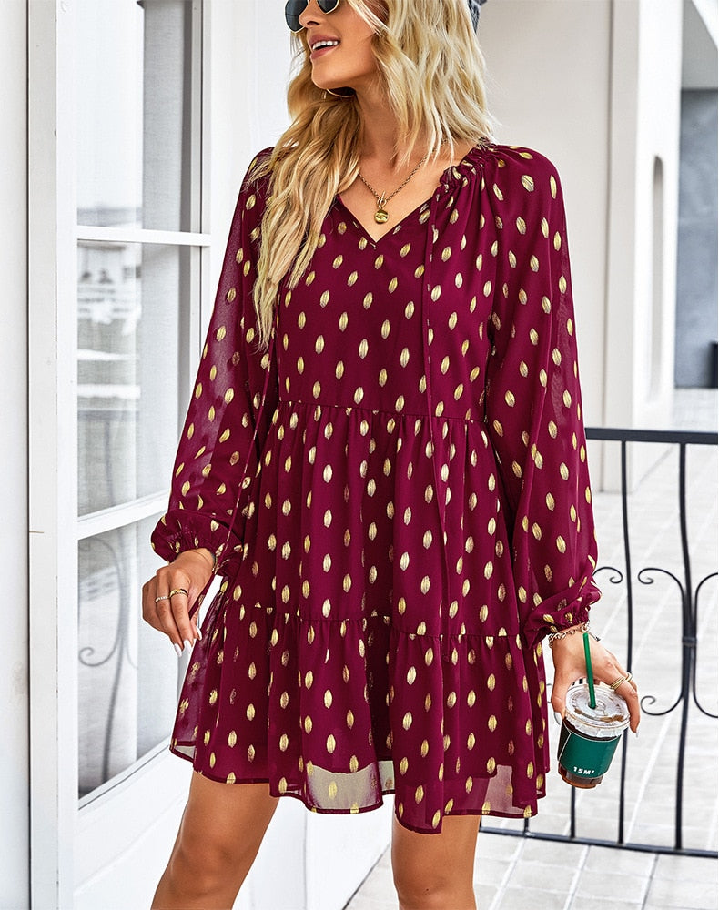 Amy Fashion - Retro Spring Autumn Boho Chiffon Holiday Dresses