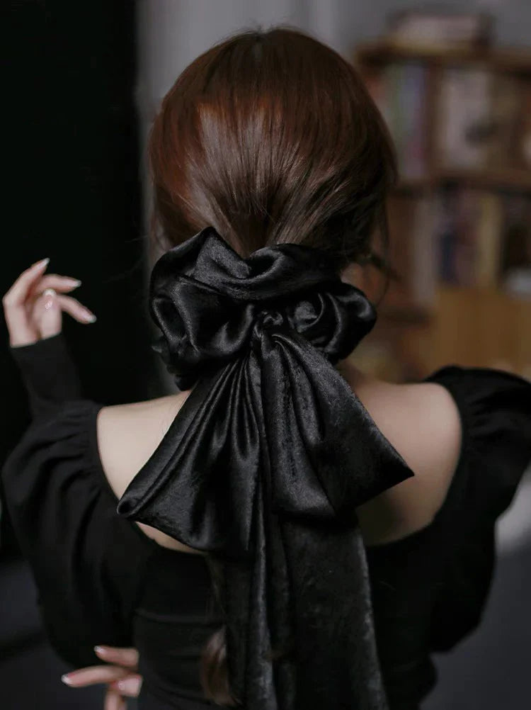 Satin French High-end Party Elegant Fashion Christmas Hair Accessory