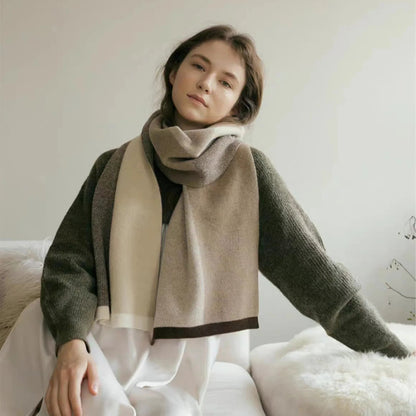 Cashmere Winter Scarf for Women - Designer Knit Warmth