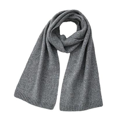 Wool Blend Solid Knitted Minimalist Imitation Cashmere Scarf